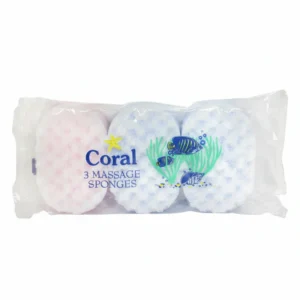 Coral Massage Sponges 3 Pack - Case of 10