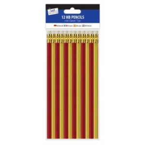 Pencils with Erasers HB 12 Pack